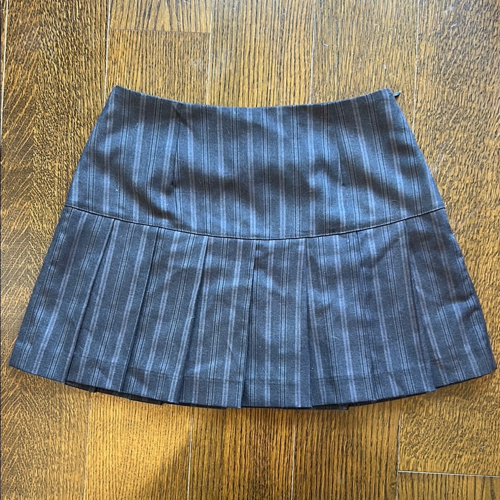 y2k Pinstripe Pleated Tennis Skirt